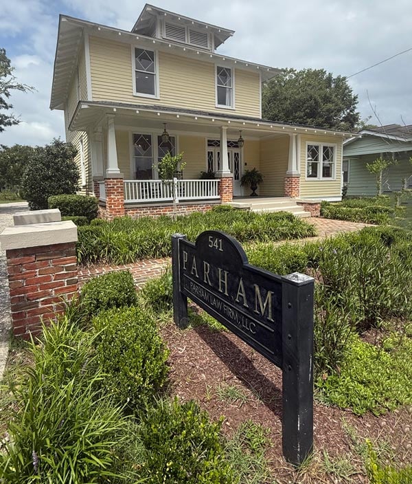 Outside view of the law offices of Parham Law Firm, LLC